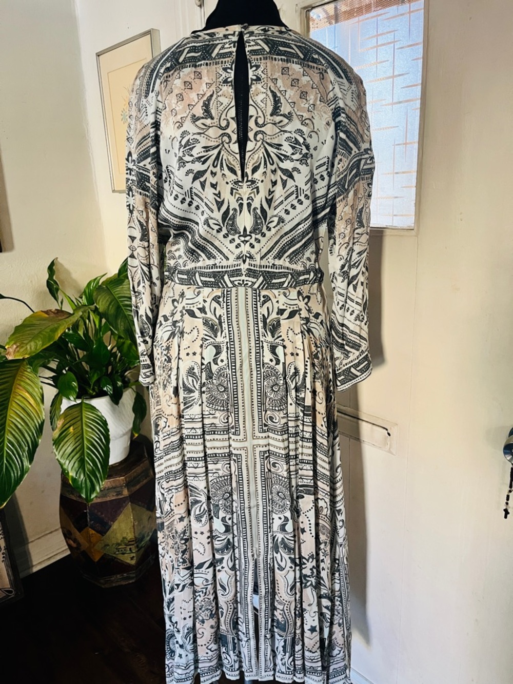 Odd Molly Cream and Black Bohemian Printed Maxi Dress - Picture 3 of 9